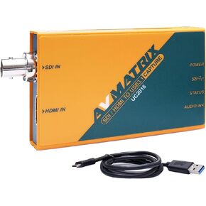 AVMatrix UC2018 Game SDI/HDMI to USB3.1 Gen1(USB3.0) Capture cam Link Card 1080p 60fps Live Streaming