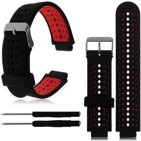 HWHMH 1PC Replacement Silicone Bands with 2PCS Pin Removal Tools for Garmin Forerunner 220/230/235/620/630/735XT (No Tracker, Replacement Bands Only)