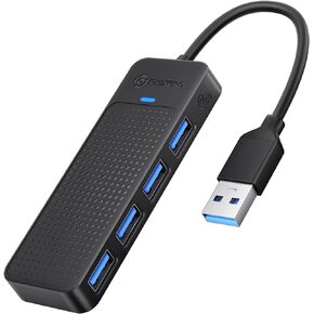 PHIXERO USB 3.0 Hub, 4-Port USB Hub USB Splitter with Super Speed 5Gbps, Ultra Slim USB Port Expander for Laptop, Desktop, Surface Pro, MacBook, Flash Drive in Kuwait