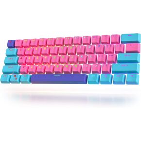 61 PBT Game keycap, 60% Backlight with Key Puller OEM Configuration American Layout, 87/104 Cherry MX Mechanical Keyboard (no Keyboard) (Ahris)