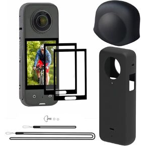 Lens Cap,Silicone Case, Desktop Base for Insta360 X3 Accessories in Kuwait