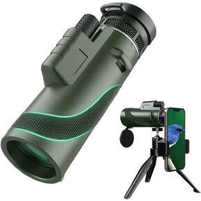 تلسكوب أحادي العين عالي القوة 12 × 50 محول ثلاثي القوائم للهواتف الذكية وحزام يد مقاوم للماء والضباب BAK-4 منشور FMC HD نطاق أحادي العين لمشاهدة الطيور والصيد والتخييم والمشي لمسافات طويلة والسفر in Kuwait