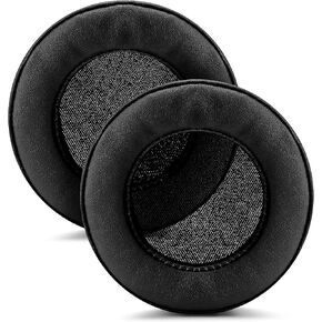 Brainwavz XL Large Replacement Memory Foam Earpads - Suitable for Many Other Large Over The Ear Headphones - Sennheiser, AKG, HifiMan, ATH, Philips, Fostex, Sony (Black Pleather)