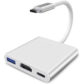 محول Zhpamax USB C إلى HDMI، محول فيديو 4K مع منفذ شحن USB 3.0 ونوع C، محول USB-C رقمي AV متعدد المنافذ لأجهزة Mac وأجهزة USB من النوع C in Kuwait