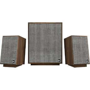 Klipsch ProMedia Heritage 2.1 Multimedia Mid Century Modern Desktop Computer Speaker Monitors with 8" Subwoofer, Matte Black in Kuwait