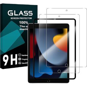 seninhi [عبوة من قطعتين لجهاز iPad 9th 8th الجيل السابع (10.2 بوصة، iPad9/iPad8/iPad7، 2021&2020&2019) واقي شاشة من الزجاج المقوى عالي الدقة [مع إطار سهل التركيب] [صلابة 9H] [مضاد للخدش] [خالٍ من الفقاعات]- واضح in Kuwait