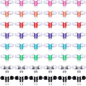 Konohan 160 Packs Bulk Earbuds with Wire Kids Earphones Classroom Headphones for Students Headphones Individually Bagged, 8 Colors Ear Buds Earphones Bulk Headphones for Classroom School Library
