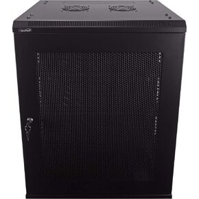 Navepoint 15U Deluxe IT Wallmount Cabinet Enclosure 19-Inch Server Network Rack with Locking Perforated Door 16-Inches Deep Black with/Shelves in Saudi Arabia