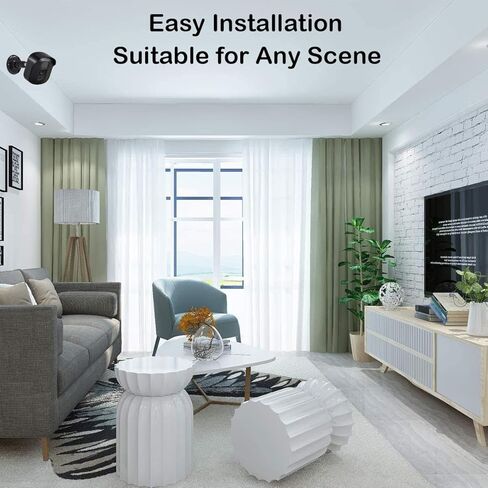 Nigaee 2 Pack Blink Outdoor Camera Mount,360 Degree Adjustable Outdoor Indoor Wall Mount Bracket for Blink Home Security System Black in Kuwait