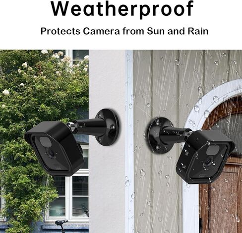 Nigaee 2 Pack Blink Outdoor Camera Mount,360 Degree Adjustable Outdoor Indoor Wall Mount Bracket for Blink Home Security System Black in Kuwait