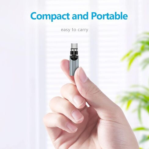 SHEEAST USB C محول مغناطيسي 2 حزمة 540 درجة دوران 3 في 1 QC 3.0 شحن سريع أقصى دعم 3A، فضي in Kuwait
