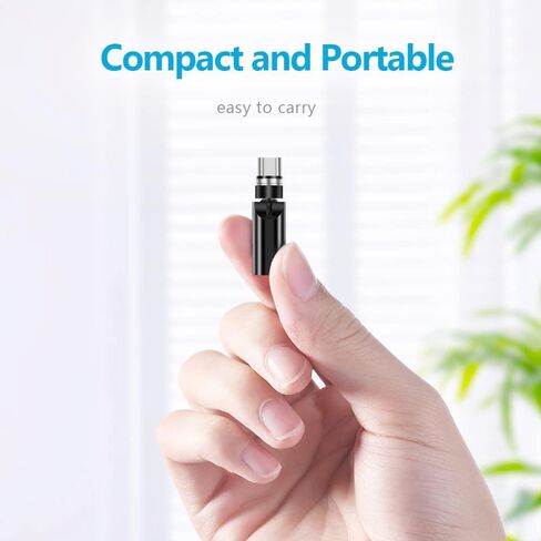 USB C Magentic Adapter 540 Degree Rotation 3 in 1 QC 3.0 Fast Charging Max Support 3A, Grey in Kuwait