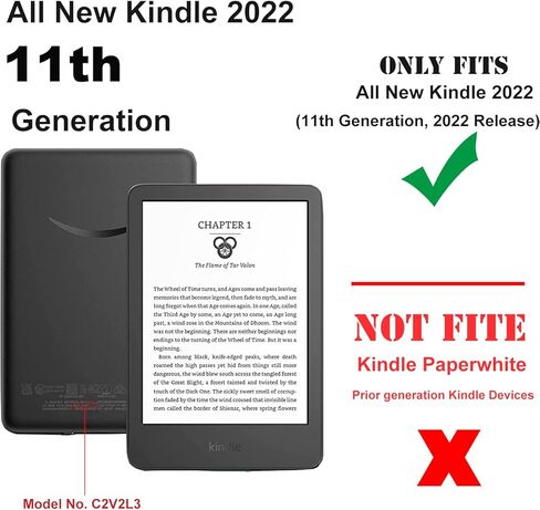 حافظة FANRTE لجهاز Kindle الجديد كليًا (إصدار 6 بوصة الجيل الحادي عشر 2022)، غطاء خفيف الوزن من جلد البولي يوريثان مع خاصية التنبيه/النوم التلقائي الذكي (لا يناسب الجيل الحادي عشر من Paperwhite الجديد تمامًا)، سماء مرصعة بالنجوم in Kuwait