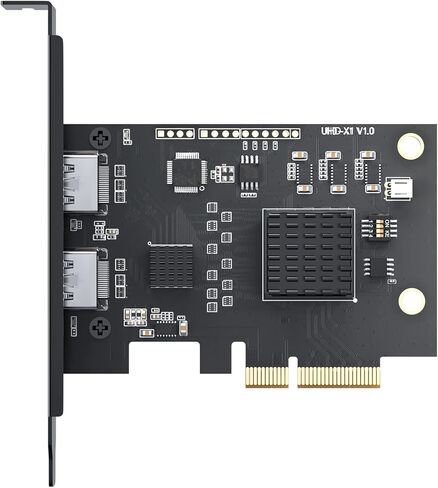 بطاقة التقاط فيديو Acasis 4K60 HDMI 2K144، التقاط الألعاب، عبور بدون تأخر، بطاقة التقاط فيديو منخفضة الكمون للغاية تعمل مع PS4 Pro، PS5، Xbox One لبث مباشر وتسجيل لعبة OBS Twitch in Kuwait