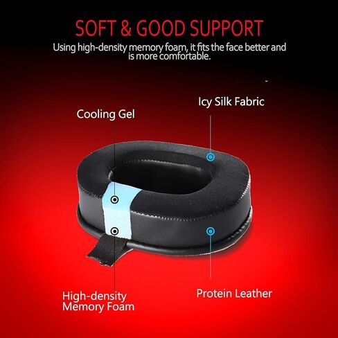 Krone Kalpasmos Audio Technica ATH-M50X Replacement Earpads, Audio Technica Headphone Pads Fit ATH M50 M50s M50BT M40X M40 M35 M30, Pads for ATH M-Series, Soft and Thick Memory Foam, Classic Black in Kuwait