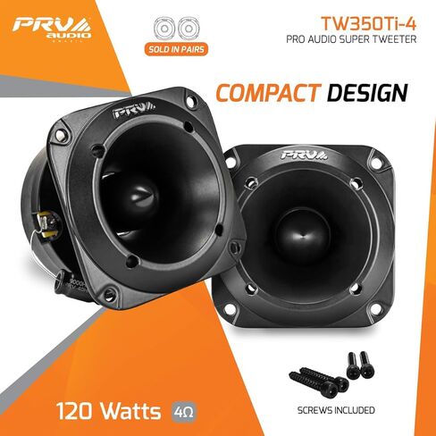 مكبرات صوت للسيارة PRV AUDIO TW350Ti-4 بقدرة 240 وات - مكبرات صوت من التيتانيوم Bullet PRO 4 أوم - مخرجات عالية سهلة التركيب (زوج) in Saudi Arabia