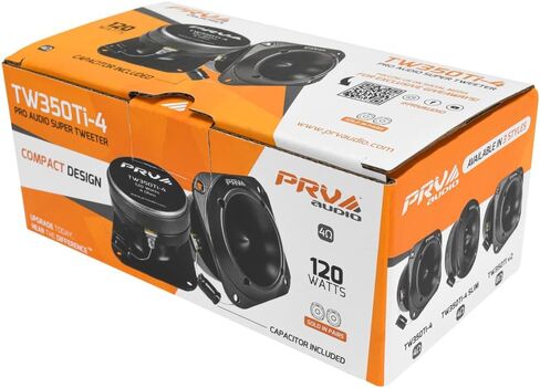 مكبرات صوت للسيارة PRV AUDIO TW350Ti-4 بقدرة 240 وات - مكبرات صوت من التيتانيوم Bullet PRO 4 أوم - مخرجات عالية سهلة التركيب (زوج) in Saudi Arabia