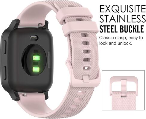 QGHXO Band for Garmin Venu Sq, Soft Silicone Replacement Watch Band for Garmin Venu/Venu Sq/Venu Sq Music (No Tracker) in Kuwait