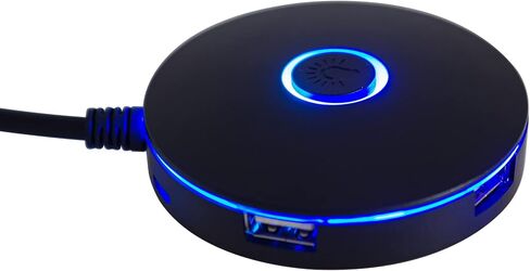 Wabao UFO HUB 5-Port USB2.0 1-Micro USB Hub 7 Color Breathing Power Supply lamp, Independent Switch in Saudi Arabia