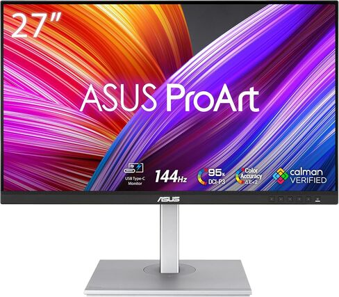 شاشة ASUS ProArt مقاس 27 بوصة بدقة 1440 بكسل (PA278CGV) - IPS، QHD (2560 × 1440)، 144 هرتز، 95% DCI-P3، ΔE < 2، تم التحقق من Calman، USB-C PD 90W، FreeSync Premium، DisplayHDR 400، الارتفاع قابل للتعديل in Kuwait