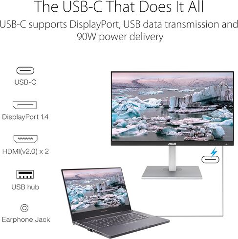 شاشة ASUS ProArt مقاس 27 بوصة بدقة 1440 بكسل (PA278CGV) - IPS، QHD (2560 × 1440)، 144 هرتز، 95% DCI-P3، ΔE < 2، تم التحقق من Calman، USB-C PD 90W، FreeSync Premium، DisplayHDR 400، الارتفاع قابل للتعديل in Kuwait