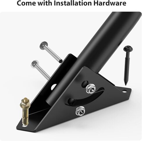 Universal Antenna Pole Mount Bracket - 2 Packs ULNA 12" Adjustable Attic Roof Mast Black, J Mounting Pole for Weather Station, Outdoor Antenna, Wireless WiFi Bridge, Access Point in Kuwait