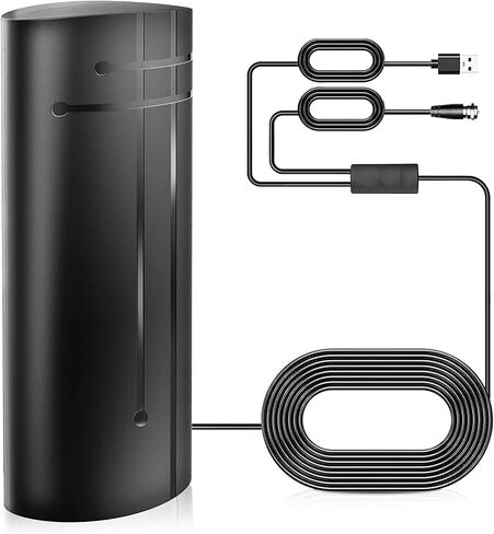 Amplified Indoor Digital Tv Antenna – Powerful Best Amplifier Signal Booster Long Range Support 8K 4K Full HD Smart and Older Tvs with 14ft Coaxial Cable (PF5004) in Kuwait