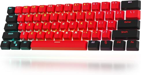 غطاء مفاتيح لعبة 61 PBT، إضاءة خلفية 60% مع تخطيط أمريكي لتكوين OEM لسحب المفاتيح، لوحة مفاتيح ميكانيكية Cherry MX 87/104 (بدون لوحة مفاتيح) (Ahris) in Saudi Arabia