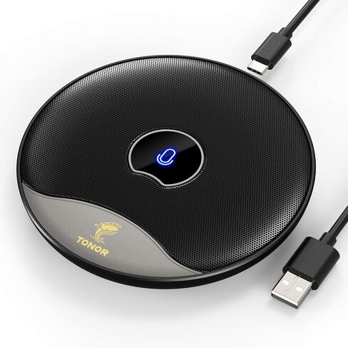 TONOR USB Conference Microphone, 360° Omnidirectional PC Computer Condenser Mic with Mute Button for Online Meeting/Class, Zoom Call, Skype Chatting, Plug & Play (TM20) in Saudi Arabia