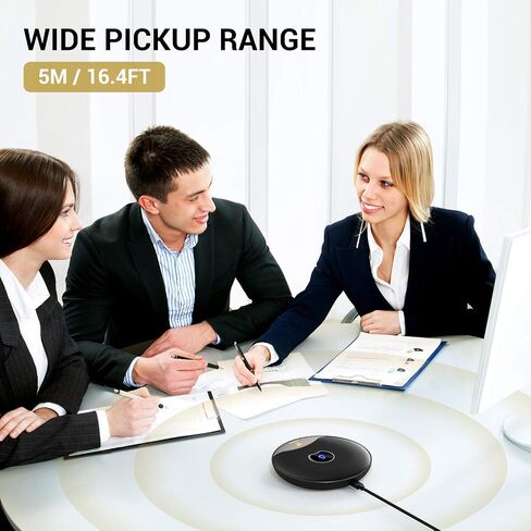 TONOR USB Conference Microphone, 360° Omnidirectional PC Computer Condenser Mic with Mute Button for Online Meeting/Class, Zoom Call, Skype Chatting, Plug & Play (TM20) in Saudi Arabia