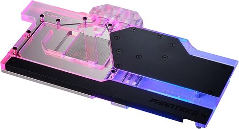 Phanteks (PH-GB3090GBARS_BK01_BP) Glacier G30 AORUS لجيجابايت AORUS RTX 3090/3080، مطلي بالنيكل ، أكريليك ، لوح غطاء ألومنيوم ، RGB ، كتلة ماء كاملة - أسود in Kuwait