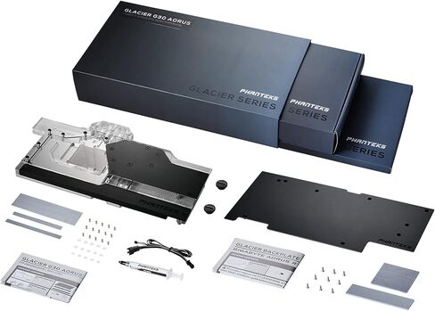 Phanteks (PH-GB3090GBARS_BK01_BP) Glacier G30 AORUS لجيجابايت AORUS RTX 3090/3080، مطلي بالنيكل ، أكريليك ، لوح غطاء ألومنيوم ، RGB ، كتلة ماء كاملة - أسود in Kuwait