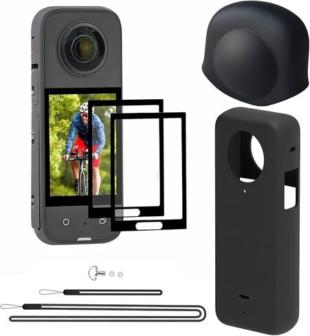 Lens Cap,Silicone Case, Desktop Base for Insta360 X3 Accessories in Kuwait