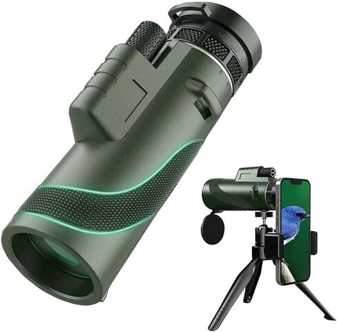 تلسكوب أحادي العين عالي القوة 12 × 50 محول ثلاثي القوائم للهواتف الذكية وحزام يد مقاوم للماء والضباب BAK-4 منشور FMC HD نطاق أحادي العين لمشاهدة الطيور والصيد والتخييم والمشي لمسافات طويلة والسفر in Kuwait