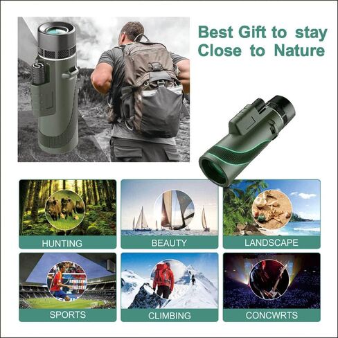 تلسكوب أحادي العين عالي القوة 12 × 50 محول ثلاثي القوائم للهواتف الذكية وحزام يد مقاوم للماء والضباب BAK-4 منشور FMC HD نطاق أحادي العين لمشاهدة الطيور والصيد والتخييم والمشي لمسافات طويلة والسفر in Kuwait