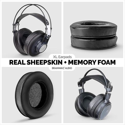 BRAINWAVZ XL Micro Suede Memory Foam Earpads for AKG 701 & Many Other Large Over The Ear Headphones - Sennheiser, JBL, Bayerdynamic, HifiMan, ATH, Philips, Fostex, Sony Ear Pads in Kuwait