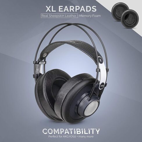 BRAINWAVZ XL Micro Suede Memory Foam Earpads for AKG 701 & Many Other Large Over The Ear Headphones - Sennheiser, JBL, Bayerdynamic, HifiMan, ATH, Philips, Fostex, Sony Ear Pads in Kuwait