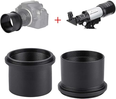 Telescope Eyepiece Adapter Set, 2 to M48*0.75 T Adapter and T2 T Ring Adapter for Nikon SLR Cameras and Telescopes in Saudi Arabia