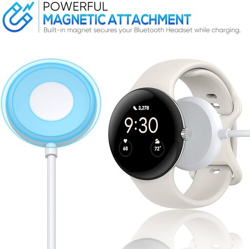 كيبل شاحن لساعة جوجل بكسل بطول 3.3 قدم، سلك شحن USB مغناطيسي بديل لساعة جوجل بكسل الذكية in Kuwait