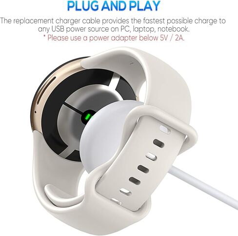 كيبل شاحن لساعة جوجل بكسل بطول 3.3 قدم، سلك شحن USB مغناطيسي بديل لساعة جوجل بكسل الذكية in Kuwait