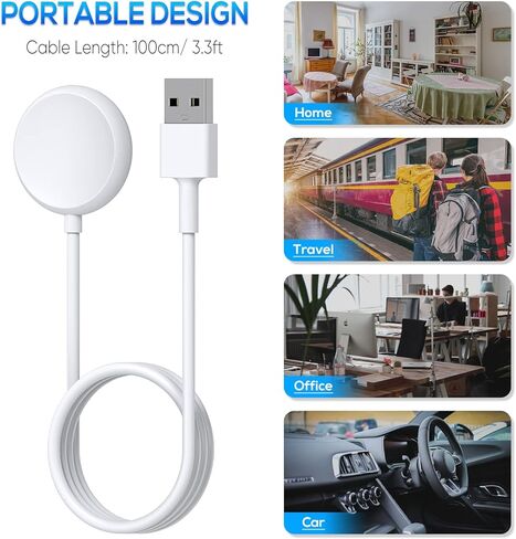 كيبل شاحن لساعة جوجل بكسل بطول 3.3 قدم، سلك شحن USB مغناطيسي بديل لساعة جوجل بكسل الذكية in Kuwait