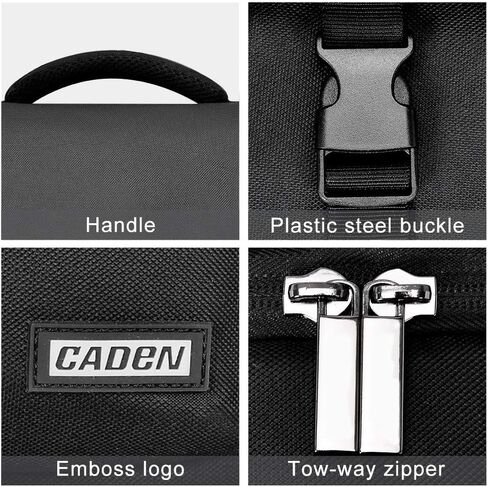 CADeN Camera Bag Case Shoulder Crossbody Bag Compatible for Nikon, Canon, Sony, DSLR SLR Mirrorless Cameras and Lenses (1.0 Black, Large) in Kuwait