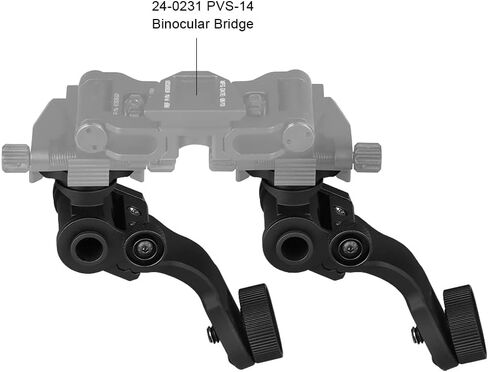 نظارات الرؤية الليلية Canis LATRANS PVS 14 Mount NVG Mount Dovetail J Arm Rhino Mount متوافقة مع جميع موديلات PVS-14 in Saudi Arabia