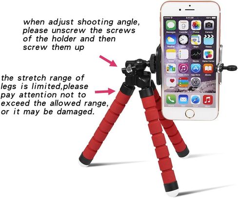 Flexible Tripod Mini Universal Octopus Leg Style Portable and Adjustable Tripod Stand with Clip Bracket Mount Holder for Mobile Phone, Cellphone, Smartphone, Digital Camera in Kuwait