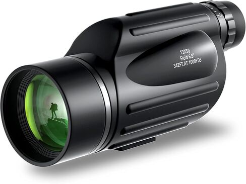 Sunhe 13x50 تلسكوب أحادي العين عالي القوة مع منشور BAK4، عدسة FMC، مقبض، موصل ثلاثي القوائم لمشاهدة الطيور والصيد والمشي لمسافات طويلة والتخييم والسفر (المعايرة) in Kuwait