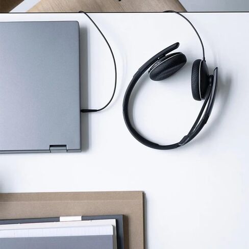 EPOS | Sennheiser Adapt 160 USB II (1000915) - Wired, Double-Sided, UC Optimized Headset with USB Connectivity - Superior Stereo Sound - Enhanced Comfort - Call Control - Black in Kuwait
