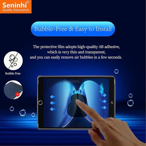 seninhi [عبوة من قطعتين لجهاز iPad 9th 8th الجيل السابع (10.2 بوصة، iPad9/iPad8/iPad7، 2021&2020&2019) واقي شاشة من الزجاج المقوى عالي الدقة [مع إطار سهل التركيب] [صلابة 9H] [مضاد للخدش] [خالٍ من الفقاعات]- واضح in Kuwait