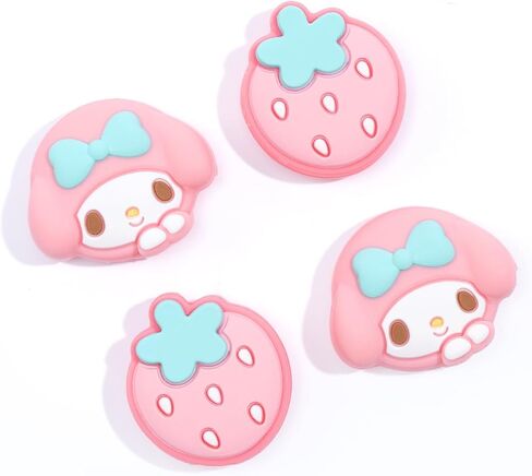 Cute Pocket Monsters Joycon Thumb Grip Caps Compatible with Nintendo Switch, Soft Silicone Joystick Cover for Nintendo Switch/OLED/Lite Controller, 4PCS (Banana & Pacha Dog) in Kuwait