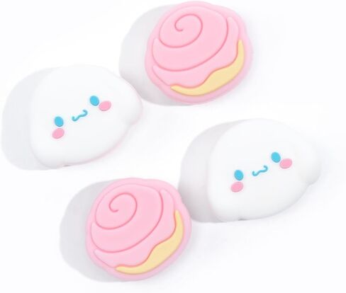 Cute Pocket Monsters Joycon Thumb Grip Caps Compatible with Nintendo Switch, Soft Silicone Joystick Cover for Nintendo Switch/OLED/Lite Controller, 4PCS (Banana & Pacha Dog) in Kuwait