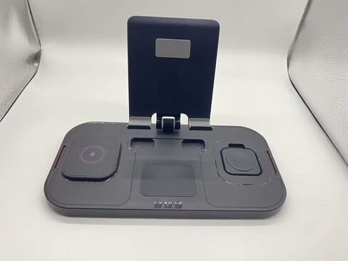 دوب شاحن لاسلكي متوافق مع ايفون 13 12 11 برو ماكس ميني SE XS 8P، قاعدة شحن لاسلكية 3 في 1 لسماعات ايربودز برو/1/2/3، حامل شاحن ساعة لساعة اي ووتش 7 اس اي 6 5 4 3 2 1 in Kuwait